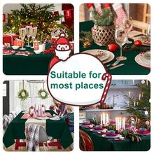 Mantel rectangular de color verde cazador - Tela lavable impermeable y a prueba de derrames para comedor, cocina y fiestas, 102 X 60 pulgadas - Multicolor7 - Ver 3