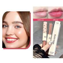 Double-Ended Lip Glaze Mirror Water Light Gray Powder Lip Mud Lip Gloss Honey Light Makeup Nude Color Lipstick New Product - 01#嫩粉 - 查看 6