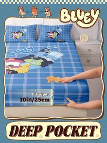 Bluey Ga trải giường in hình hoạt hình , Bộ đồ giường , Tấm bảo vệ nệm, Ga phủ giường, Ga bọc nệm, Vải dệt gia dụng thoải mái, Ga bọc nệm tông màu mát mẻ, Tấm bảo vệ nệm thoáng khí chống xù lông, Mềm mại và thân thiện với da, Ga phủ giường họa tiết hoạt hình, Trang trí nhà cửa - Nhiều màu - Xem 5