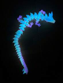 Juguete de dragón de cristal impreso en 3D - Totalmente articulado - Modelo de animal - Modelo de dragón - Decoración del hogar - Regalo de cumpleaños - Recuerdo de fiesta de Halloween - Regalo de vuelta al colegio - Regalo de Navidad - Regalo perfecto - Juguete