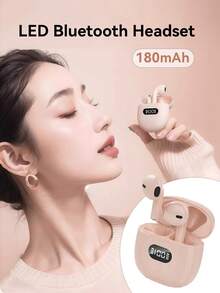 TWS Bluetooth Earbuds Stereo Powerful Bass Sports Earbuds HD Voice Calls Microphone Bluetooth 5.4 Version Sports In-Ear Design 180mAh Battery Capacity Perfect For Workouts, Cycling, Hiking, Music Listening, Or As A Gift For Friends