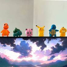 pokemon 6pcs Cute Adorable Pokemon Plush Toys, Suitable For Pokemon Fans Collection, Detailed Pikachu Figurines, Great For Decorating Desks And Adding Fun To Life