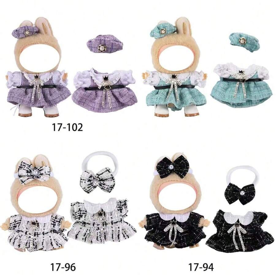 Bộ trang phục có thể thay đổi 17cm cho búp bê Móc khóa (Chỉ có váy, không bao gồm búp bê và giày) - Nhiều màu - Xem 1