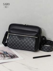 saroxi Men Bag Men Messenger Bag Fashion Casual Bag Shoulder Bag Youth Gift Large Capacity Clutch Bag Travel Bag Commuter Shoulder Bag Back To Sling Bag Students Fall Bag Cylinder Bag Old Money Christmas Scream Crossbody Bag Black Bag Hiking Gifts Multi-Functional Outdoor Portable Vacation Gifts Tote Bag Gifts Valentines Bag Sling Bag Stickers Bags Summer Back To School Valentine Gifts Bag Pack Cross Body Bag Spring School Supplies - Black - View 10