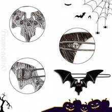, 6 Pack Halloween Bat Hair Clips Metal Devil Wing Hair Pins Gothic Bat Wing Hair Barrettes Women Hair Accessories