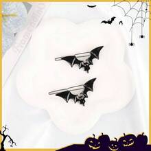 , 6 Pack Halloween Bat Hair Clips Metal Devil Wing Hair Pins Gothic Bat Wing Hair Barrettes Women Hair Accessories