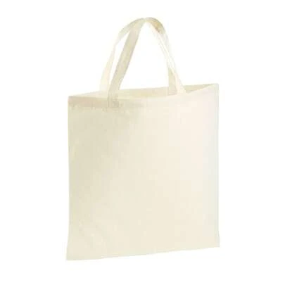 Westford Mill Short Handle Bag For Life (Natural) - 100% Cotton - (RW4855)