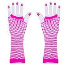 Fishnet Fingerless Gloves Mesh Arm Sleeves Fish Net Arm Sleeves EMO Gloves For Women In Theme Party Scene Accessories{"Size_name":"Long","Color_name":"#03-HotPink(Long)"} - Nhiều màu13 - Xem 5