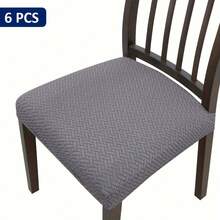 1/4/6 pezzi Cuscini per sedia in tessuto twill antiscivolo, imbottiti, di colore unito, per decorazione di casa, cucina, sala da pranzo - Multicolore - Visualizzare 10
