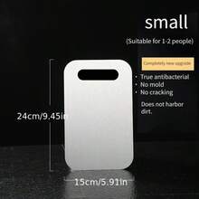 1 件优质不锈钢切菜板套装 - 耐用、易于清洁、适合厨房、节省空间、防锈、适用于食物 - 銀色 - 查看 11