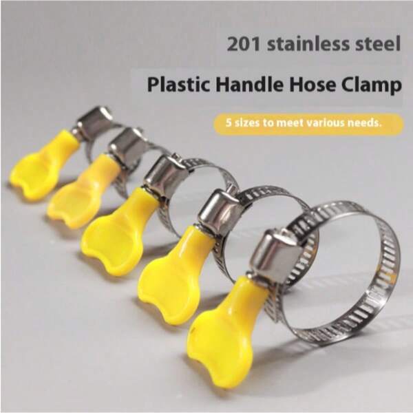 8-Piece Adjustable Stainless Steel Hose Clamp - Durable, Suitable For Secure Fastening In Pipe And Automotive Engineering