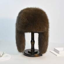 1顶加厚仿狐狸毛猎帽,帽子围巾套装,适合秋冬季户外活动,保暖百搭,可用于徒步、滑雪、骑行和日常佩戴,复古亚克力渔夫帽,保暖内衬飞行员帽,万圣节礼物 - A - 查看 17