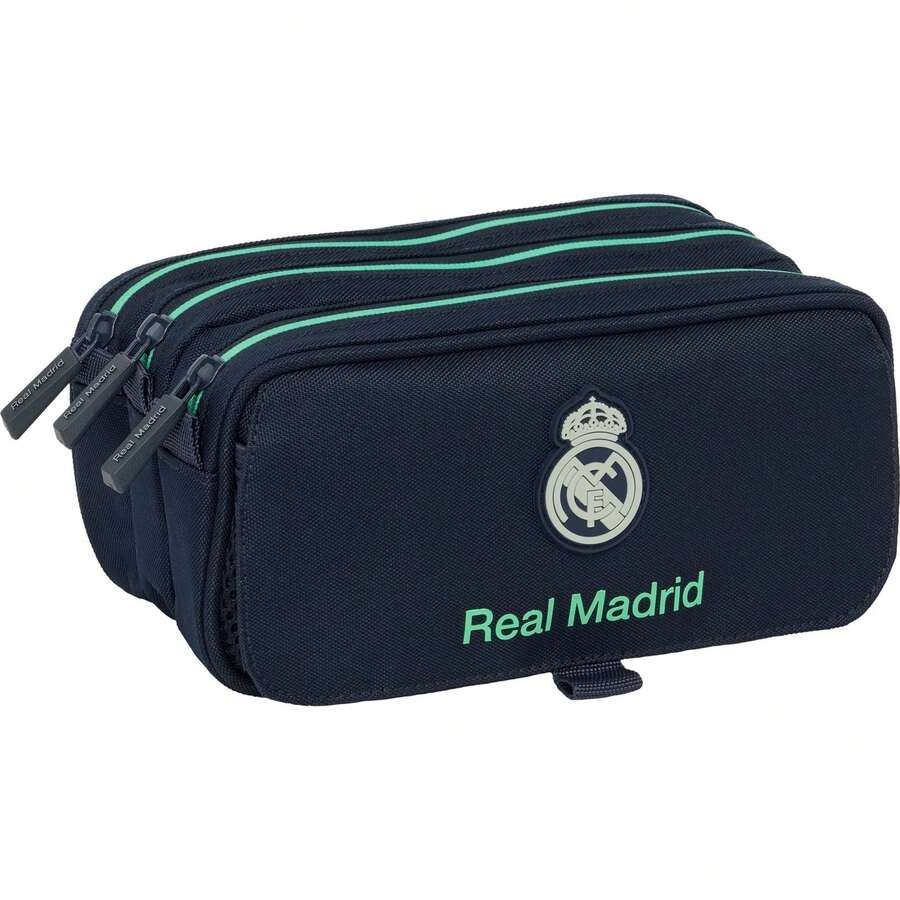 Real Madrid 皇家馬德里 25/26 客場球衣鉛筆盒(男孩和女孩適用) - 輕巧緊湊的兒童鉛筆盒,配有多個拉鍊隔層和充足的學習用品空間,設計獨特有趣⚫免費送貨✅ 24/48 小時內送達西班牙(半島) - 三重格蘭德 - 查看 1