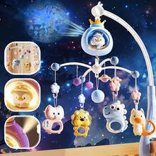 Campana de cama con pingüino, luz y música interactiva - Promueve el desarrollo cerebral, juguete giratorio multifuncional - Regalo de cumpleaños perfecto, color aleatorio - Multicolor - Ver 3