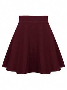 Keke Bloomly 女士时尚简约酒红色半身裙，优雅百搭，适合派对、仪式、通勤、日常、海滩、情人节、春夏等场合。