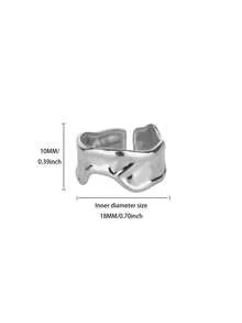 Anéis vintage assimétricos geométricos com rebites em aço inoxidável, cor dourada, resistentes ao desbotamento, anel aberto para mulheres, joias para festas, acessórios de dedo para casamento, presentes para mães/melhores amigas.