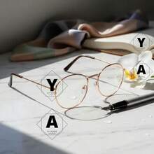 Round Unisex Vintage Retro Frame For Prescription Placement - Rusty Rose - View 3