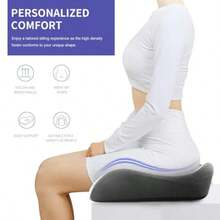 RemeComfort  Gel Infused High Density Foam Seat Cushion For Office Chair Kitchen Chair Car Seats Elevate Your Seating Experience Prure Sore And Tailbone Pain Relief - 灰色的 - 查看 4