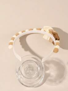 1件秋冬蝴蝶结发带，日常佩戴，适合女孩和儿童 - 彩色 - 查看 4