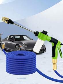 1pc High Pressure Foam Sprayer Gun, Multi-Mode Home High Pressure Foam Cleaning Gun, Adjustable Modes, With Container, For Powered Washing Tool - Dark Green - View 2