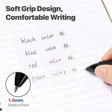 4-In-1 Multicolor Pen 1.0mm - 4-Color Retractable Ballpoint Pens For Office School Supplies Students Gift, 5 Pack(Black) - 5ps-黑-4合1多功能_ - 查看 5