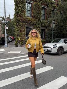 Chaqueta bomber casual de manga raglán con cuello, de unicolor, con bolsillo y cremallera, y forro polar, para otoño/invierno