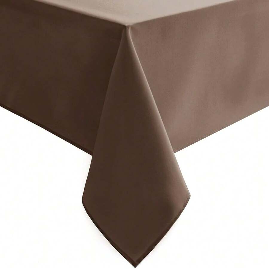 Tan Rectangle Tablecloth - Waterproof Washable Polyester Fabric Table Cloth For Buffect Dining Birthday Party Wedding, 54 X 80 Inch{"Size_name":"80\"X54\"(Rectangular)","Color_name":"Tan"} - Multicolor2 - View 1