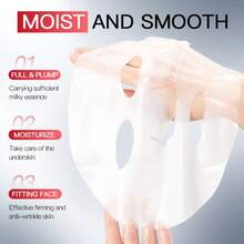 1/3/5pcs Collagen Anti-Wrinkle Nourishing Face Mask, Moisturizes And Brightens Skin, Restores Skin Elasticity, Deeply Hydrates - Multicolor - View 7