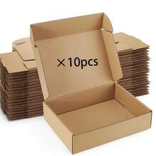 4pcs/10pcs Pink Brown Bulk Shipping Box For Small Business Locking Mailing Box Packaging Medium Cardboard Gift Boxes For Mailing Gifts - Gift Packaging - Small Gift Packaging Halloween Christmas Gift Boxes