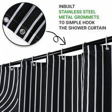 Black And White Shower Curtain, Boho Minimalist Mid Century Modern Arch Geometric Machine Washable Waterproof Fabric For Bathroom Bathtub Decor With Hooks 72x72{"Color_name":"BlackandWhiteBoho","Size_name":"72\"Wx72\"L(Packof1)"} - 多色29 - 查看 5