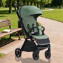 Lightweight Stroller, Foldable Stroller, Extended Zippered Sun Canopy, One-Touch Collection, Adjustable Backrest, Breathable Mesh Fabric, Easy To Carry, Suitable For Travel