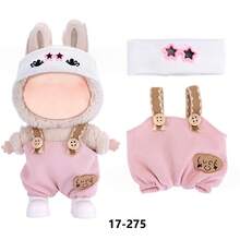 New Casual Fashion Outfit Set, Includes T-Shirt, Shirt, Tulle Skirt, Princess Dress, Overalls, Compatible With 17cm FORLABUBU Dolls (Doll And Shoes Not Included) - Multicolor - View 23