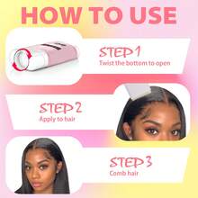 Set de peluca GOIPLE, pegamento y removedor de peluca con encaje frontal, pegamento súper impermeable para peluca con encaje frontal, incluye herramientas y barra de cera para el cabello (Set de 8 piezas: 38ml de pegamento para encaje, 30ml de removedor de pegamento para peluca, barra de cera para el cabello de 16g, cera para peinado de 30g, banda elástica, peine de doble cara, gorro para peluca) - 38ml - Ver 11