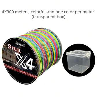 4-Strand Braided PE Fishing Line, Abrasion Resistant, Long Casting, Fade Resistant, Unbelievable Zero Stretch Fishing Line, Suitable For Saltwater And Freshwater