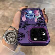 Miniso Disney Cute Stitch Phone Case Compatible With  IPhone 17 Pro Max/17 Pro/17 AIR/17 16 15 14 13 12 11 Pro Max X XR XS Max 8 7 Plus, Shockproof Matte - Màu hỗn hợp 1 - Xem 5