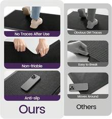 DEXI Outdoor Fußmatte, 60 x 90 cm, extrem rutschfeste Schmutzfangmatte, langlebige Fußmatte für draußen, robuste wasserdichte Fußmatte für die Haustür, schwarz