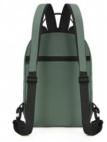 حقيبة ظهر صغيرة للرجال - مقاومة للماء، مقاومة للتآكل، خفيفة الوزن وواسعة، مضادة للسرقة ومتعددة الوظائف، مناسبة للتنقل والأنشطة الخارجية والدراجات - قابلة للتحويل إلى حقيبة كتف أو حقيبة ظهر - أخضر - مشاهدة 6