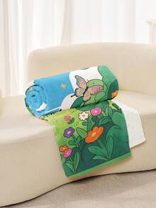 1 pieza Manta de franela de Bluey - Perfecta para la decoración de la habitación, súper suave, ligera, con estampado de dibujos animados, ideal para uso doméstico, uso diario, también un gran regalo de cumpleaños para amigos, familiares o usted mismo. Esta manta es acogedora y cálida, suave y fácil de cuidar, con un estilo lindo y un diseño de borde de Bluey, adecuada para la decoración de la habitación. Nota: El tamaño es de 28*39 pulgadas (aproximadamente 71*99 cm), muy compacto. - Multicolor - Ver 8