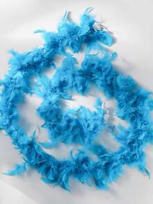 1pc 6.6ft Colorful Artificial Feather Scarf, Suitable For Women, Can Be Used For Dancing, Wedding, Party, Halloween, Stage Decoration, Festival Party Headwear, Clothing Accessory, Scarf Decoration, Ideal Gift For Birthday Party, Halloween, Christmas, Dance Wedding, Stage Performance, Carnival Costume And Accessories, Party Supplies - Multicolor - View 10