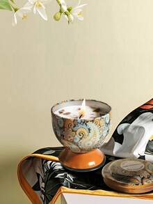 Cirelle 1件/4件装高脚杯罐装干花香薰蜡烛，香薰蜡烛，天然花香蜡烛，森林香薰蜡烛，盛装于高脚玻璃罐中，图案精美，非常适合装饰和摆设。它们是香薰疗法和各种节日装饰的理想选择，是馈赠亲朋好友的完美礼物，也是圣诞节装饰的理想之选。 - 彩色 - 查看 5