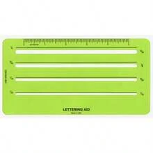 Plantilla de ayuda para letras, tamaños de 1/8, 5/32, 3/16, 1/4 pulgadas, 1 cada uno (R925), color verde - herramienta para letras, tamaños de 1.5 mm, 2.3 mm, 3.1 mm, 3.9 mm - Ver 5