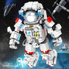 999pcs Astronaut Building Blocks Toy, Space Dawn Mecha Model Kit, Birthday Gift For 14+ Years Old, Challenging Decoration - Multicolor - View 2