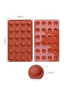 1pc Semi-Circle Silicone Cake Mold, 3D Semi-Circle Chocolate Cookie Baking Mold, Suitable For Mini Cakes, Desserts, Pastries, Kitchen Baking Tools