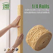 CHEE LYEE 1/4 Roll Sxp Self-Adhesive Edge Banding Strip Sxp Waistline Sticker Foam Self-Adhesive Corner Trim 8mm Thickened Version Box Packaging Peel-And-Stick Suitable For Various Corners Ceiling Office Warehouse Living Room Door Frame - Multicolor - View 9