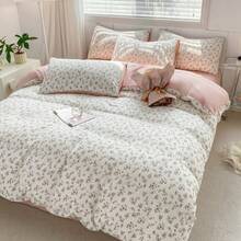 1pc Floral Pattern Duvet Cover, Soft & Breathable Microfiber Fabric With Special Washing Technique, Comfortable For Summer Use - Multicolor - View 10