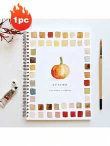1PC Watercolor Workbook: Bouquets Theme Watercolor Exercise Book Suitable For All Ages (Without Watercolor Paint Or Brush)