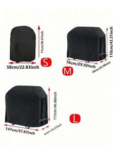 1pc Heavy Duty Grill Cover - Dust And Waterproof Outdoor BBQ Protective Cover, Universal Dust Cover Suitable For Grilling, Home, Travel, Party, Camping And Storage Organization - Multicolor - View 2