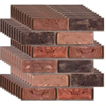 10/20 Piezas Pegatinas de pared 3D con diseño de ladrillo, autoadhesivas y tridimensionales, fáciles de despegar y pegar, se pueden cortar, para decoración de paredes DIY en cocina, baño, oficina, sala de estar y hogar