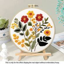 Countryside Floral Series Cross Stitch Embroidery DIY Kit, Beginner Friendly Home Decor Handcraft Material Pack, Living Room Bedroom Wall Art Creative Gift