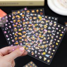 1 Mini Cutting Sticker Book, Dopamine 5.0 Nose Clip Pattern Scrapbooking & Nail Art Stickers, Mini Sticker Book